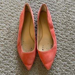 MICHAEL Michael Kors Pink Suede Pointed Flats sz 6.5
